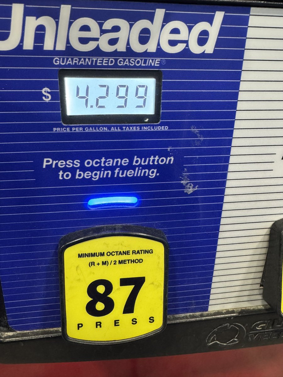 These must be those lower gas prices people talked about during the election huh?