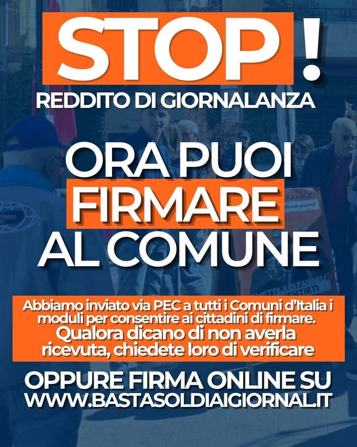 Firma nel tuo Comune👇