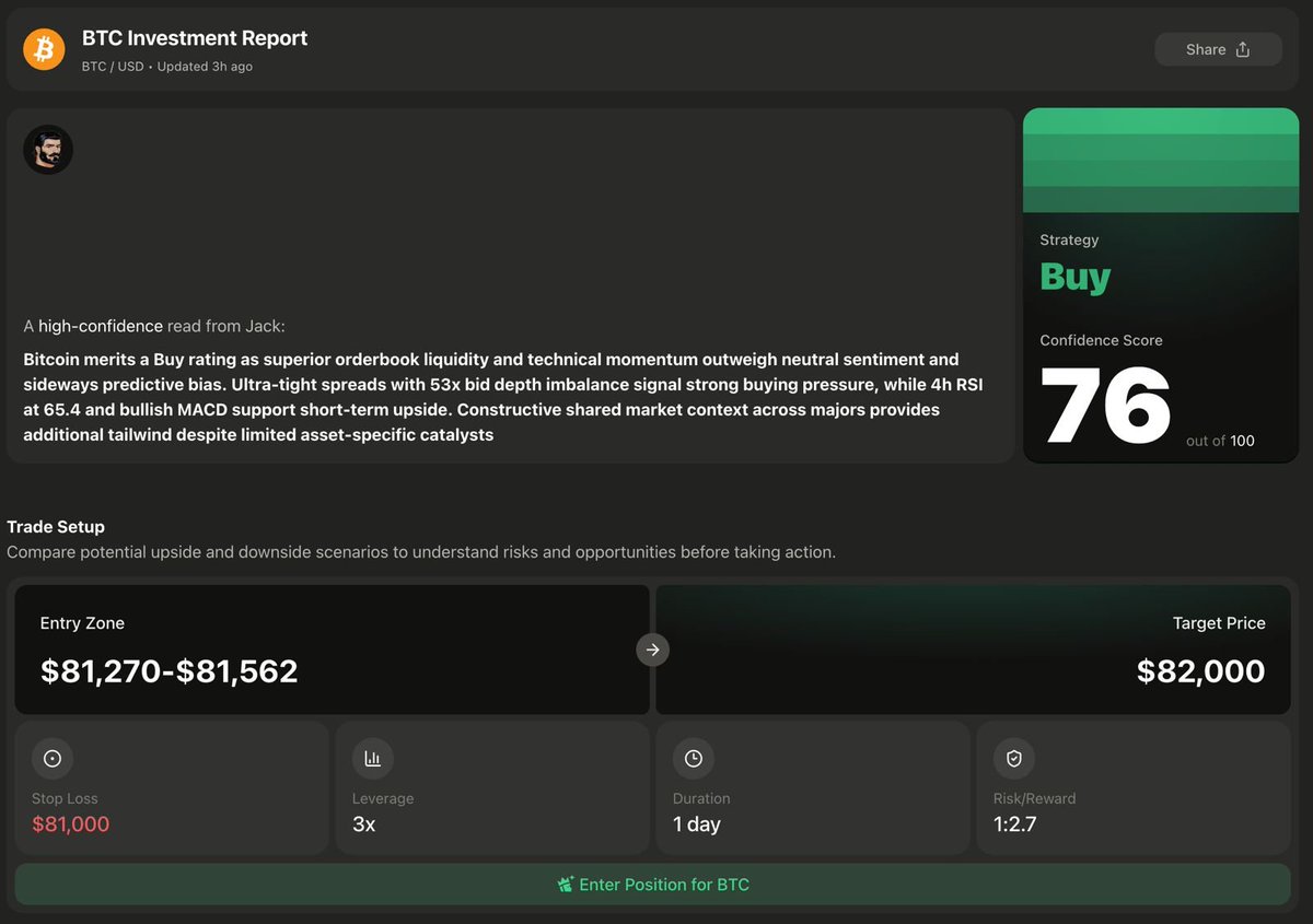 5-dimensional analysis by <a href="/StableJack_xyz/">Stable Jack</a> is especially effective for short-term trades.

Navigator combines real-time orderbook and liquidity data from <a href="/HyperliquidX/">Hyperliquid</a> with ML-driven volatility and price prediction percentiles to identify opportunities that are difficult to spot