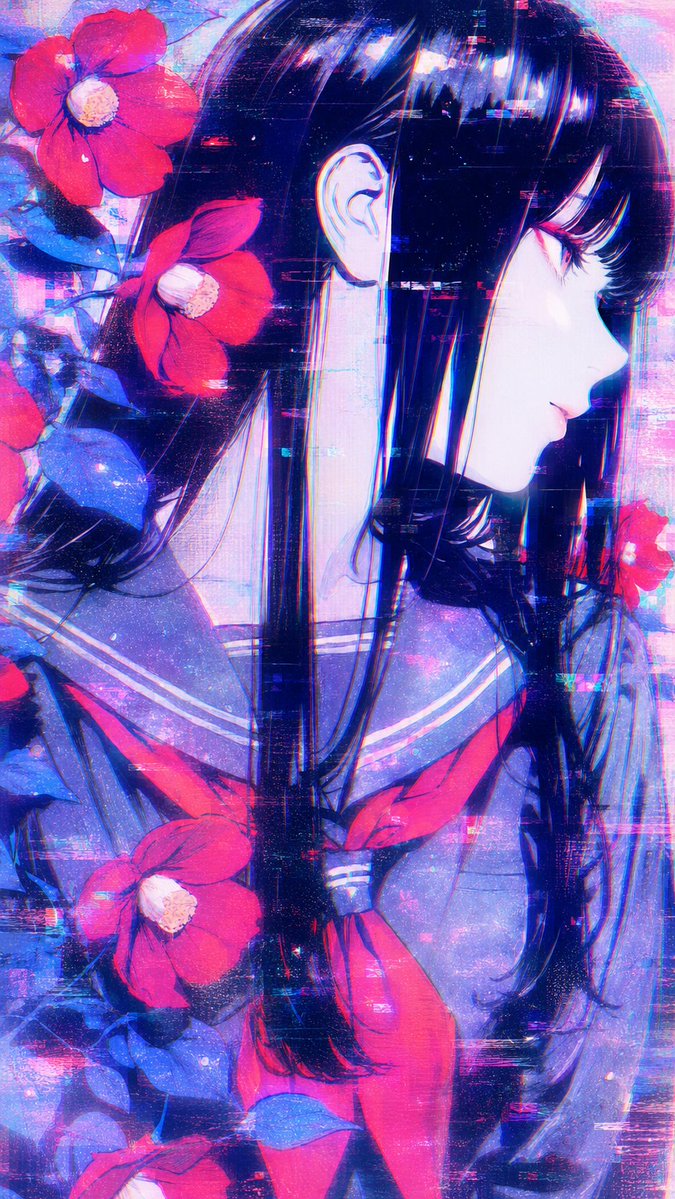 Ethereal Glitch Art Illustration