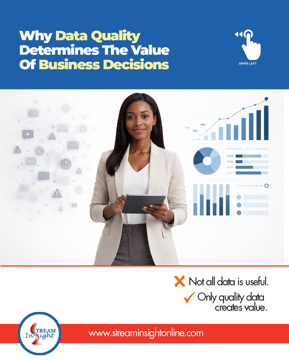 stream_insight's tweet photo. Bad data costs everyone equally. Businesses, NGOs, governments,  no one is exempt.
The difference between a good decision and a costly one? Data quality.
Get it right from the field.
#DataQuality #StreamInsight https://t.co/7195Mg9DYf