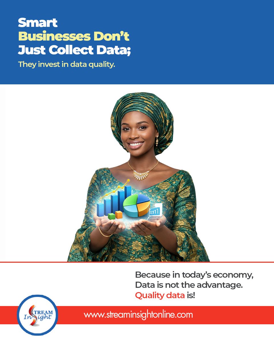 stream_insight's tweet photo. Bad data costs everyone equally. Businesses, NGOs, governments,  no one is exempt.
The difference between a good decision and a costly one? Data quality.
Get it right from the field.
#DataQuality #StreamInsight https://t.co/7195Mg9DYf