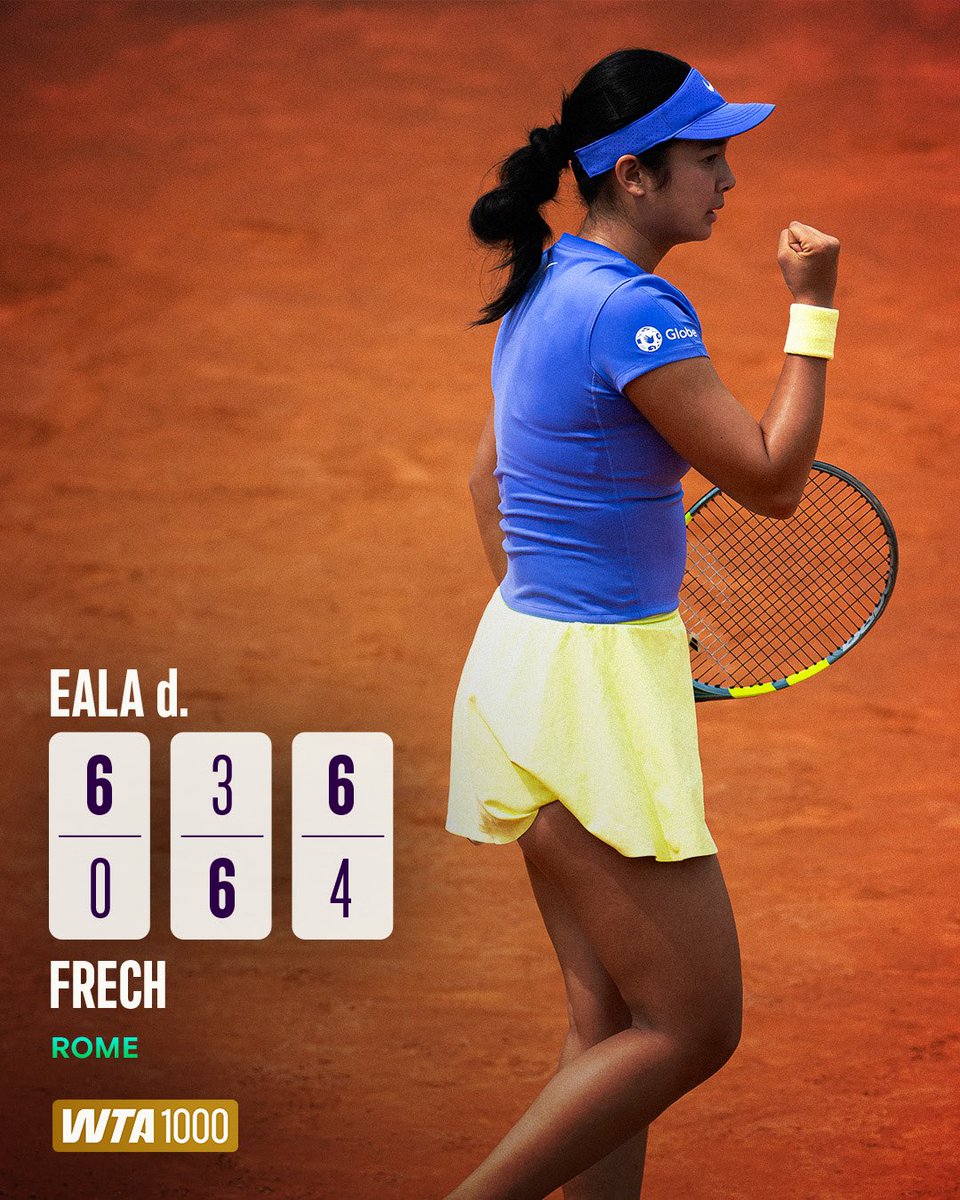 Hard-fought win 💪

Alex Eala is into the second round in Rome for the first time!

#IBI26