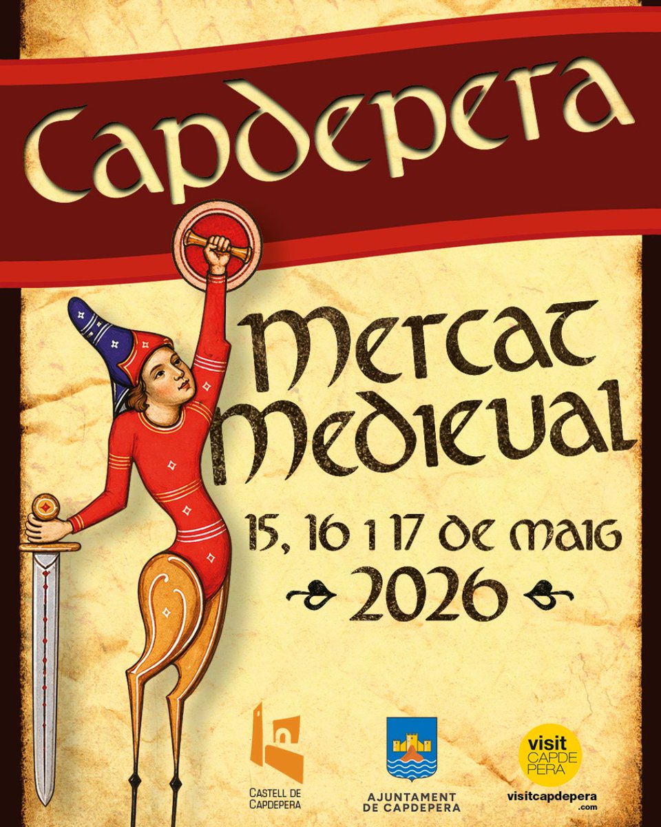 ajcapdepera's tweet photo. MERCAT MEDIEVAL - CAPDEPERA
15, 16 i 17 de maig de 2026

Podeu descarregar els programes aquí:
https://t.co/1wkmz9nLob https://t.co/SQZJ4R0BMt
