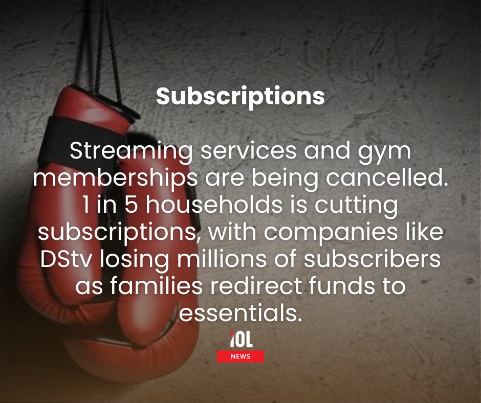 IOL's tweet photo. South Africa’s middle class is tightening budgets, cutting back on dining out, clothing, subscriptions, alcohol, data, and even groceries to cope with rising living costs.
#lifestyle #BudgetCuts #MiddleClassStruggles #CostOfLiving #SavingMoney #SouthAfricaLifestyle
Read on https://t.co/3CVgsJ8LZY