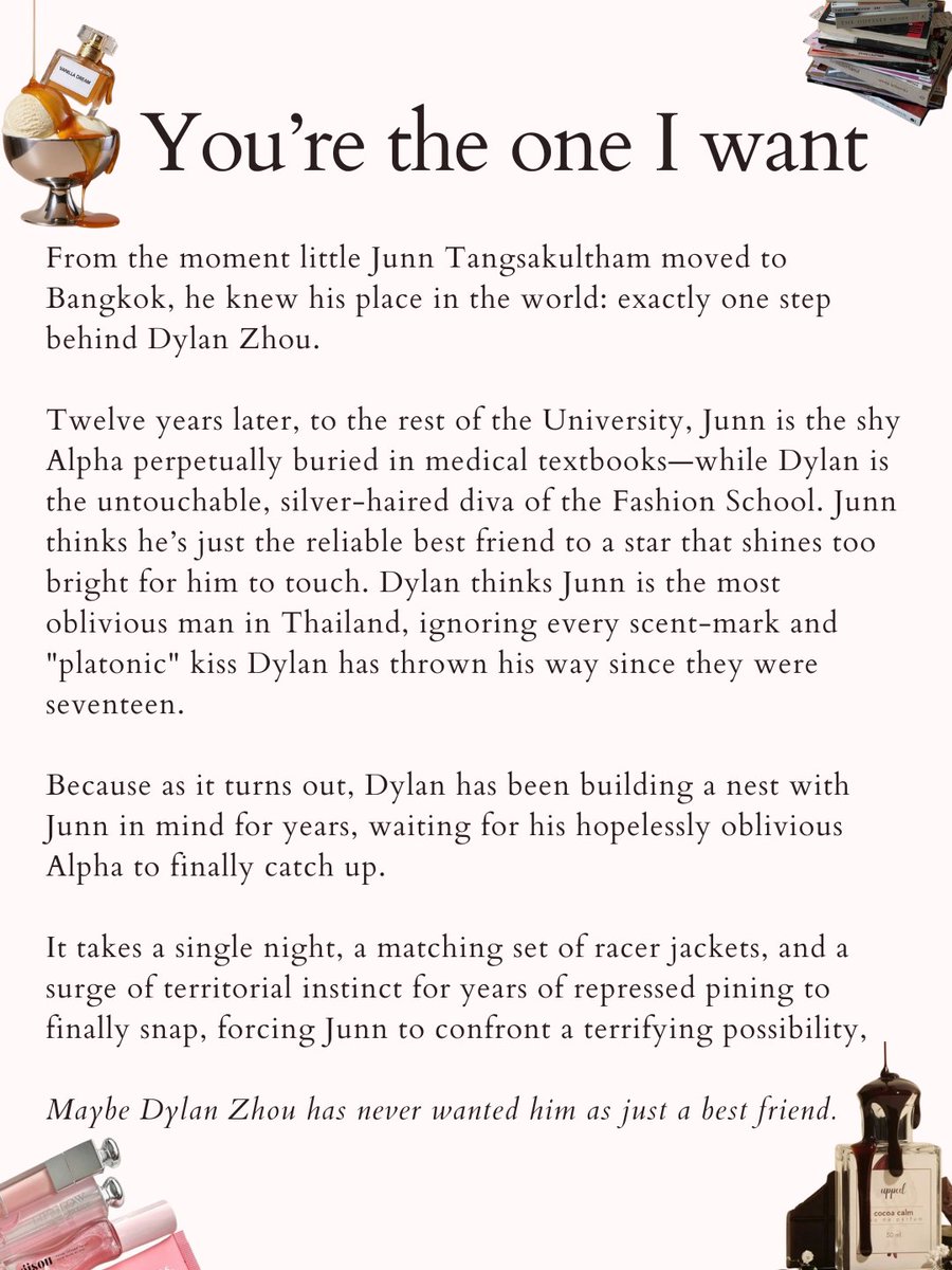 hongwaistchain's tweet photo. #JunDylan AU 

Junn spends his days trying to be a respectful friend while hiding a decade of pining. Dylan spends his days waiting for his oblivious Alpha to finally realise he was never just a best friend.

You’re the one I want is now out on AO3. 
https://t.co/YmVnkqcHzE https://t.co/hiCeVjaR6L