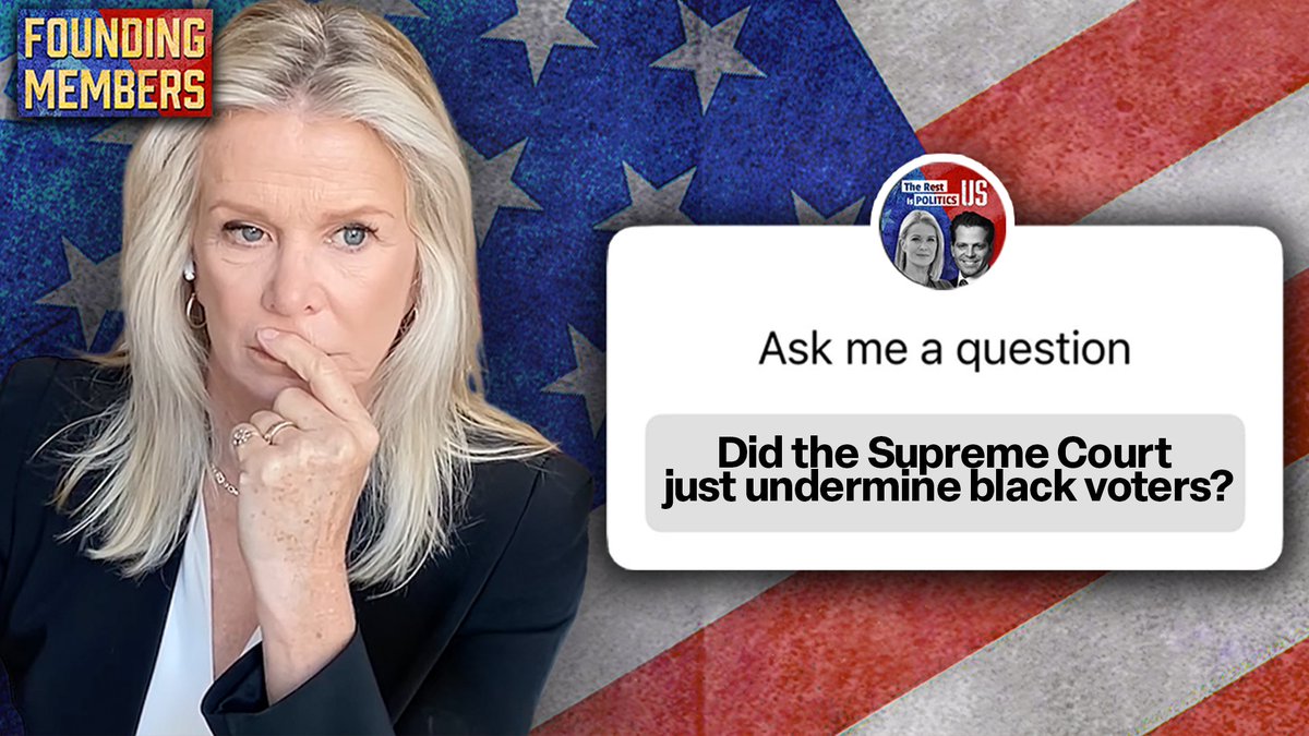 RestPoliticsUS's tweet photo. 🚨EXCLUSIVE EPISODE🚨

SCOTUS Ruling: The Biggest Attack On Democracy So Far?

🗳️ How could the Supreme Court’s Voting Rights Act ruling reshape the midterms?
🦊 Was Marco Rubio manipulating Donald Trump all along?
💰 How much does the American taxpayer pay for Trump’s retribution rampage?

Join @Scaramucci and @KattyKay_  as they answer all these questions and more.

Available EXCLUSIVELY to our Founding Members!

Not a member? Sign up via link in replies 👇