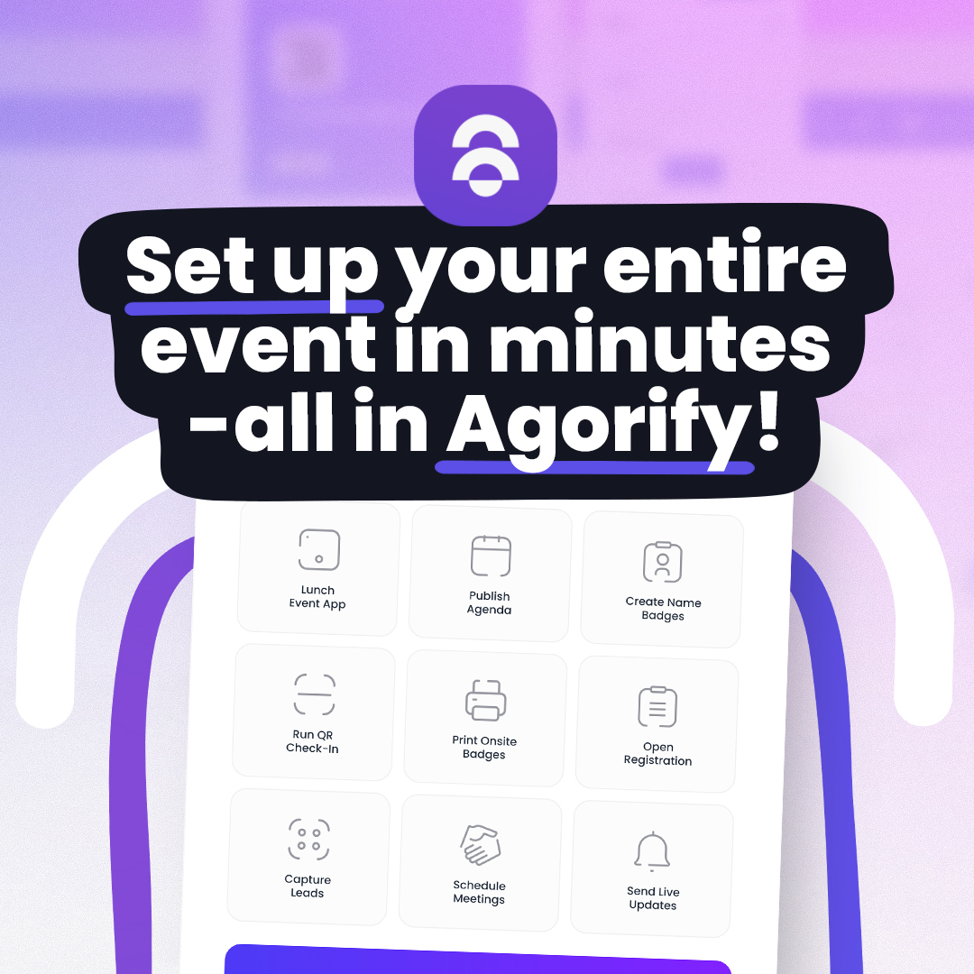 AgorifyAB's tweet photo. Your event tech stack, all in one place 🎟️

From registration to badge printing, lead capture, meetings &amp; live updates - Agorify helps you run events without the chaos.

👉https://t.co/ynsoWuOTNy

#EventTech #EventManagement #B2BEvents https://t.co/D4OlfQ0zGr