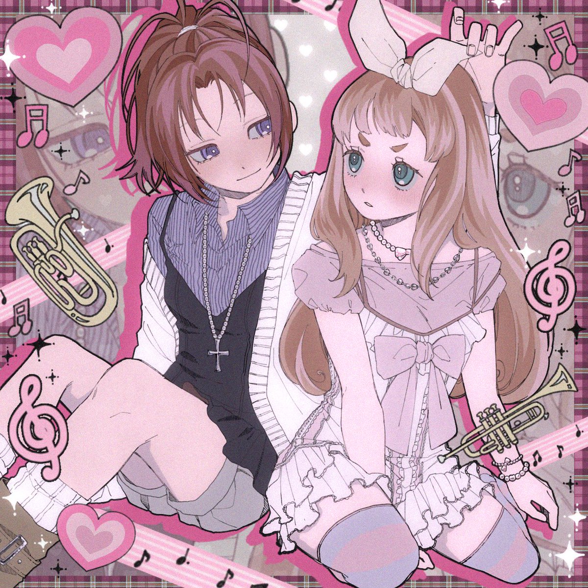 boya_chey's tweet photo. なかよし川 ♡ ※服捏造 https://t.co/zT2H8pfe3Q
