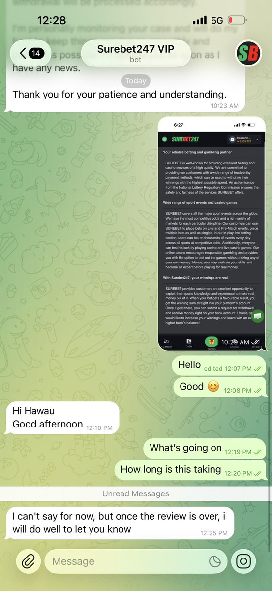 OShooze's tweet photo. @lslga_ @lslga_ Formal complaint against OROBET LIMITED (Surebet247), License No: LSLGA/OP/OSB/SB010822.
My ₦1.65M withdrawal has been pending for 48+ hours after full verification. No clear timeline, no accountability, and no accessible phone support.
@surebet247ng 
@nlrcgovng https://t.co/LvKXN3S0Uz