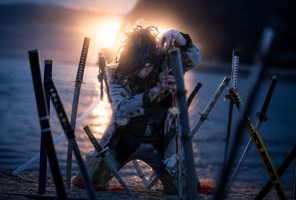 ⚠️cosplay⚠️【 刀剣 】 ※タップ推奨※ * 【 弔 い と … 】 夜 明 け