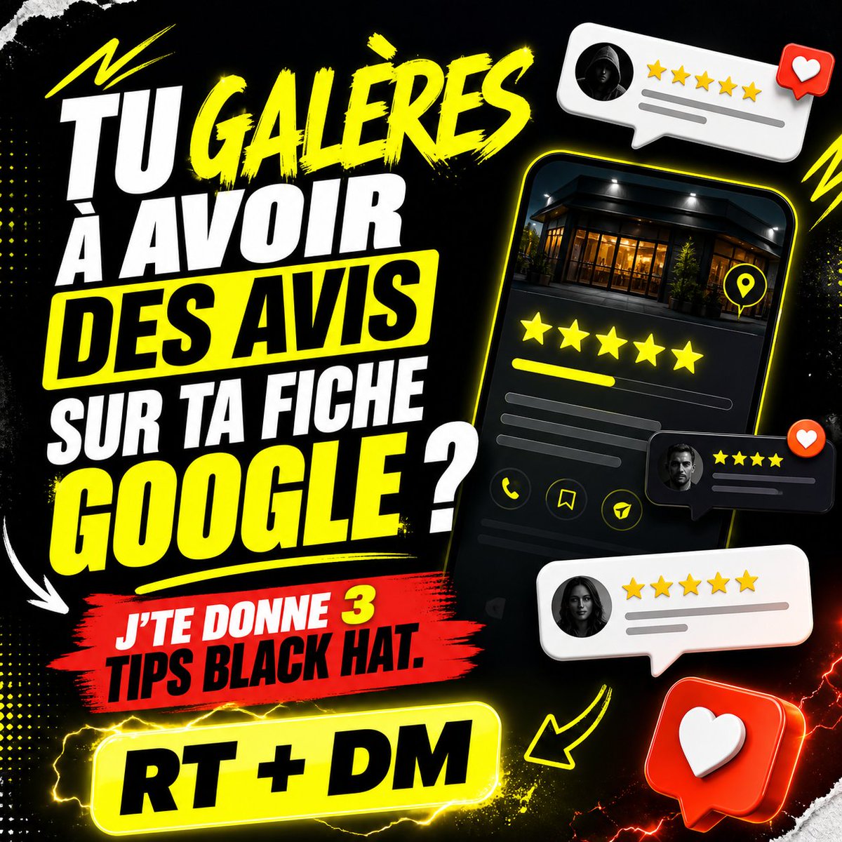 CTRBooster75's tweet photo. Tu galères à choper des avis sur ta fiche Google ? J'ai pas mal de tips pour toi👇
RT + DM https://t.co/XsjyYEe3AP