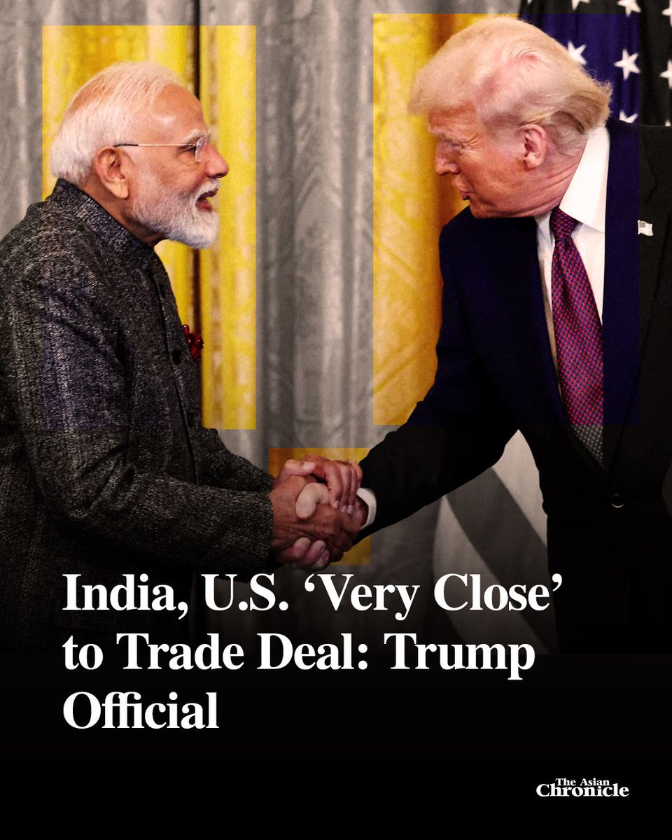 AsianChronicle's tweet photo. A senior US official says Washington and New Delhi are “very, very close” to finalising a long-awaited trade deal.

Deputy Secretary of State Christopher Landau said only the “last hurdle” remains after months of negotiations, with the pact expected to deepen economic ties. https://t.co/8NTIXLNIcG