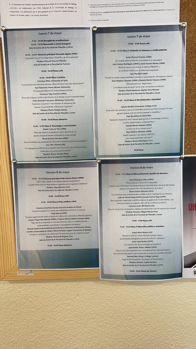 franmaciaspozo's tweet photo. El maravilloso Congreso de Éticas Aplicadas de @InfoUMA empieza mañana!
This wonderful congress I’ve been co-organising starts tomorrow! Researchers from nine international universities and nine national universities will meet to talk about #AppliedEthics #EticasAplicadas https://t.co/iEKxXvKfsg