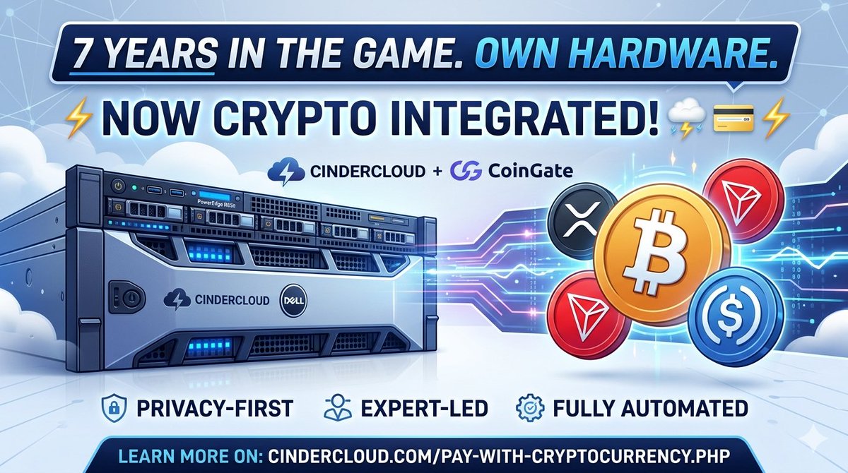 CinderCloud | VPS, VDC & Crypto Hosting tweet media