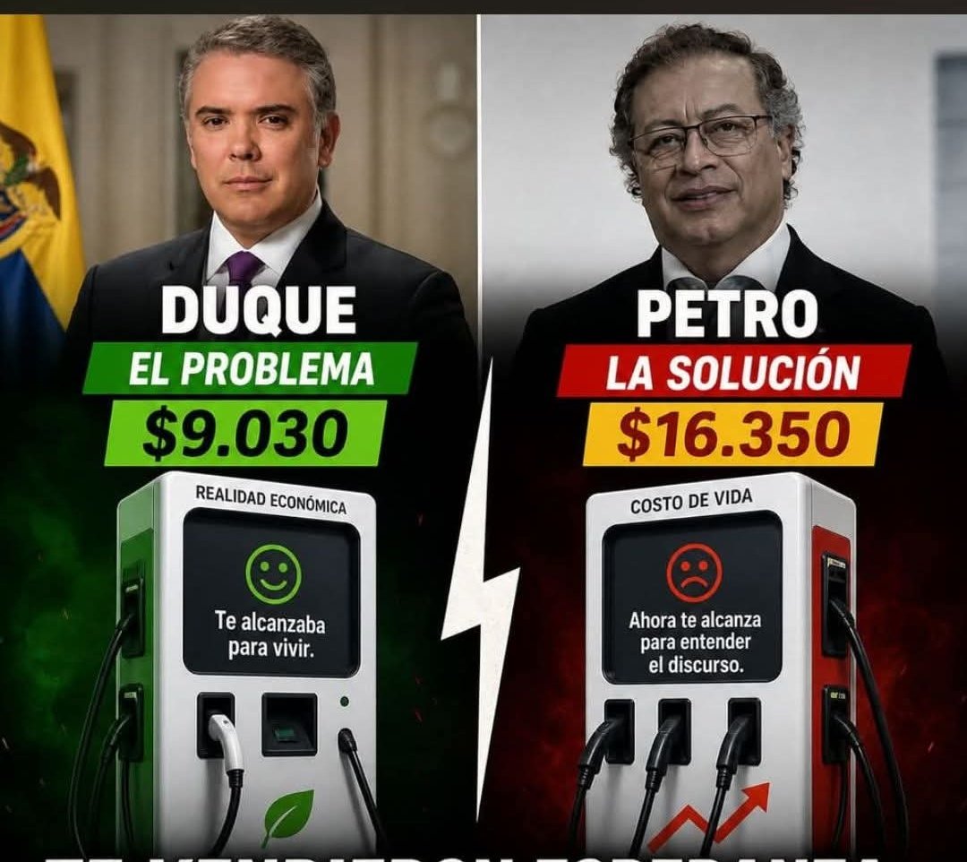 Con los buenos días, país donde la izquierda vendió la esperanza... pero nos deja la factura.