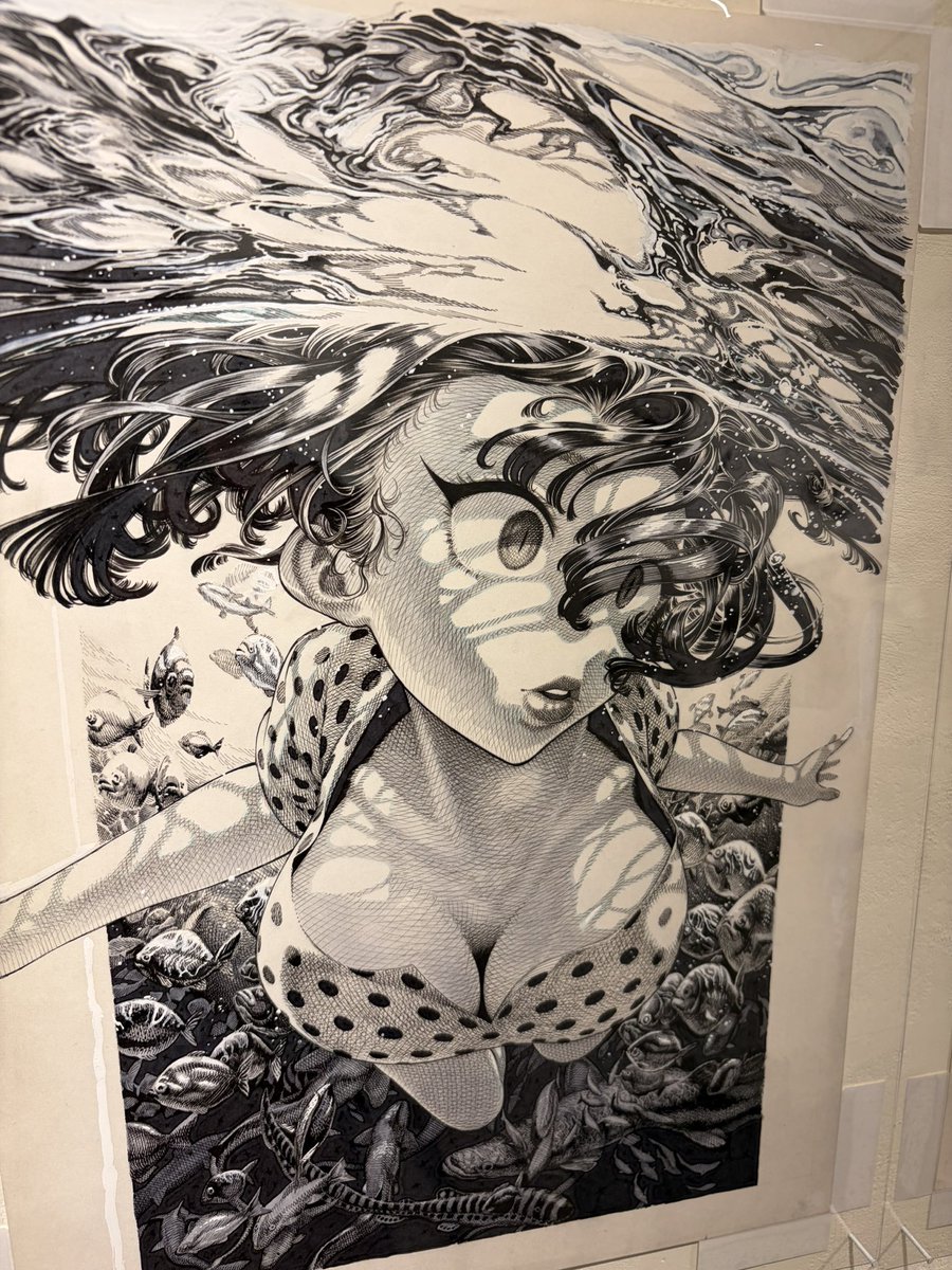 昼寝先生の原画展すごい。アナログモノクロトーンレスの変態的コントラスト。こういうの好きな人は見るべし。ゴリゴリR18です。 