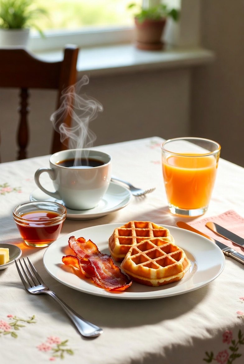 Good morning! After all the big food festivities of May the Fourth and Cinco de Mayo I thought some small waffles today would be a good breakfast. Grab a seat and I’ll pour you some coffee! ☕️ Have a great day!