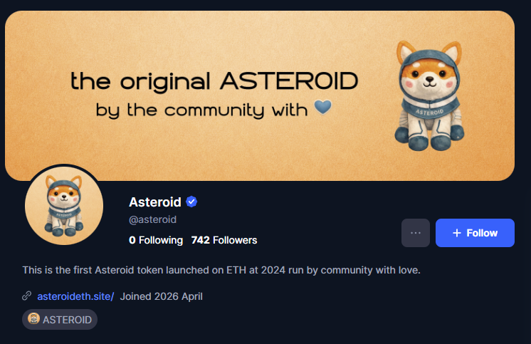Asteroid | The Original on Ethereum tweet media