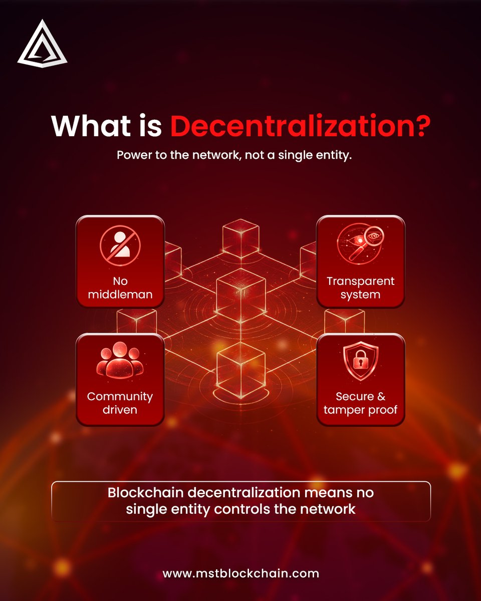 MSTBlockchain's tweet photo. Decentralization is the foundation of blockchain. 🔗

No single authority. No middlemen. Just a transparent, secure, and community-powered network built on trust through technology. ⚡

#Blockchain #Decentralization #Web3 #MST #MSTBlockchain #CryptoTechnology #SecureNetwork https://t.co/N7iclssGTr
