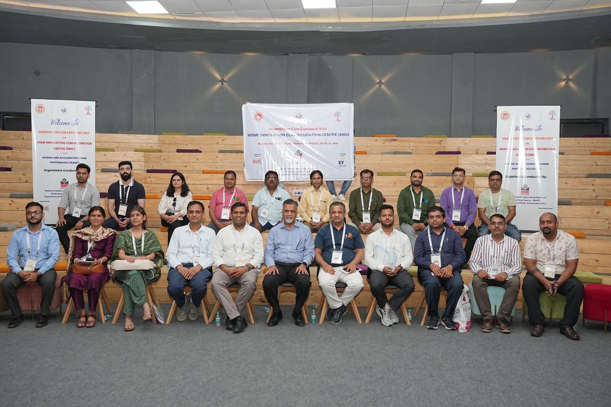 minmpmsme's tweet photo. Under the #RAMP initiative of #MoMSME, #MPLUN organised Day 1 of the MIIC Exposure Visit in Bhopal, with participants from 8 educational institutions of Madhya Pradesh.
#RAMPMP #GoMP #MSME #StartupMP #MIIC #RNTU #NITTTR https://t.co/ntIcCvCBTV