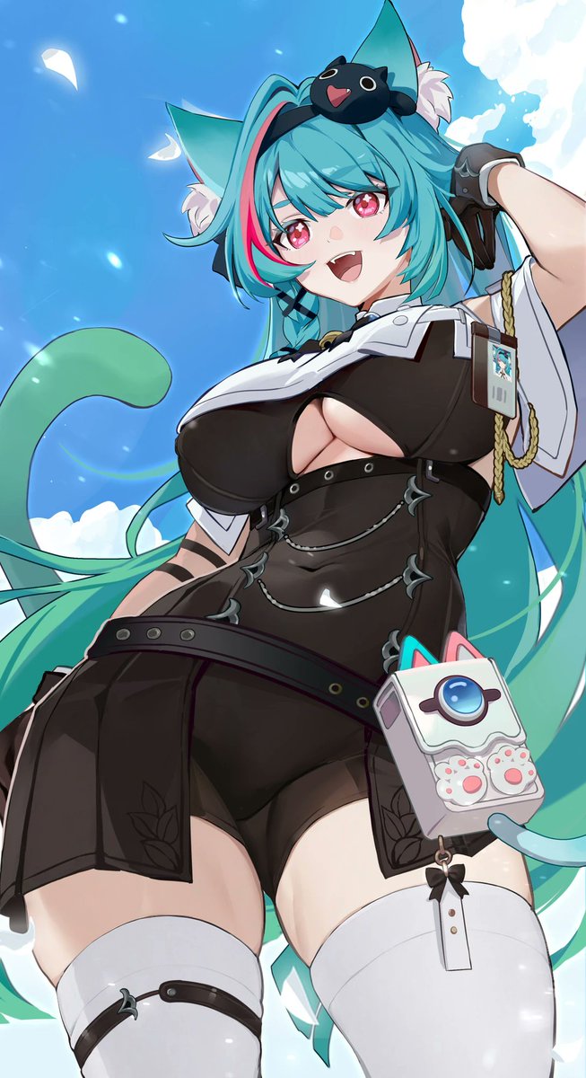 MintyWindNTE's tweet photo. Yohoo~! Hey there! ✨ Mint from Containment Unit 2, reporting in!
I'm your go-to cat girl for all things fun and anomaly-busting~! What's up, cutie? Need a hand with anything? Just say the word and this turquoise tail's got your back! 😺💖 https://t.co/qN9joVnAWK