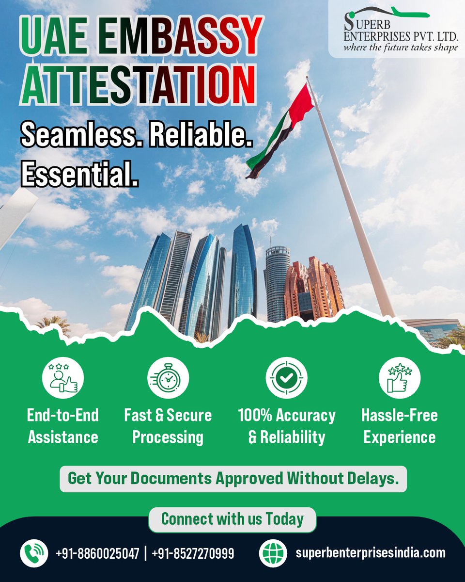 seplgroup's tweet photo. UAE embassy attestation is essential for your documents to be accepted without delays. The right process makes all the difference.
Call us: +91-11-41855999 |  https://t.co/DTMde1164G"
#superbenterprises #legaldocuments #apostilleservices #GlobalVerification #DocumentAttestation https://t.co/f7Tn4XzOLH