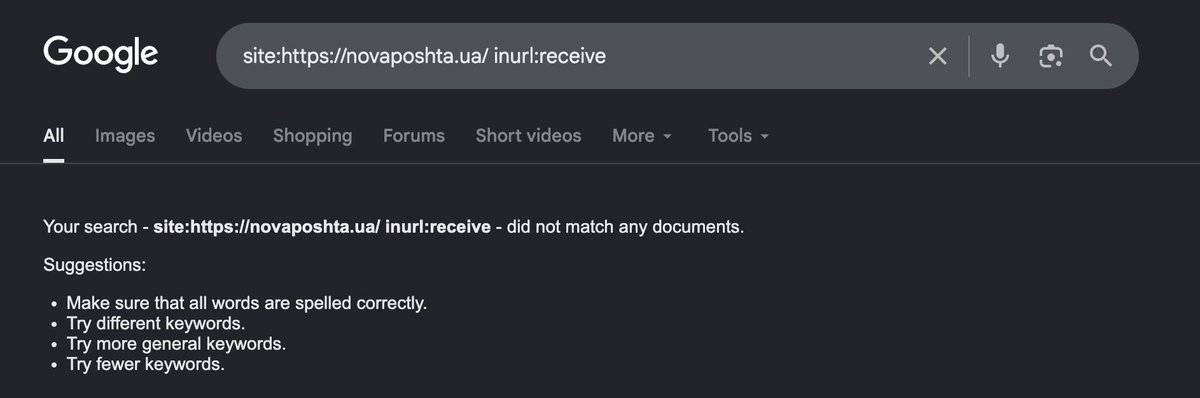 dvlysenko's tweet photo. Is Google about to drop the inurl: search operator?
@JohnMu 

I’ve been seeing this on many websites. https://t.co/prcxh8xgRX