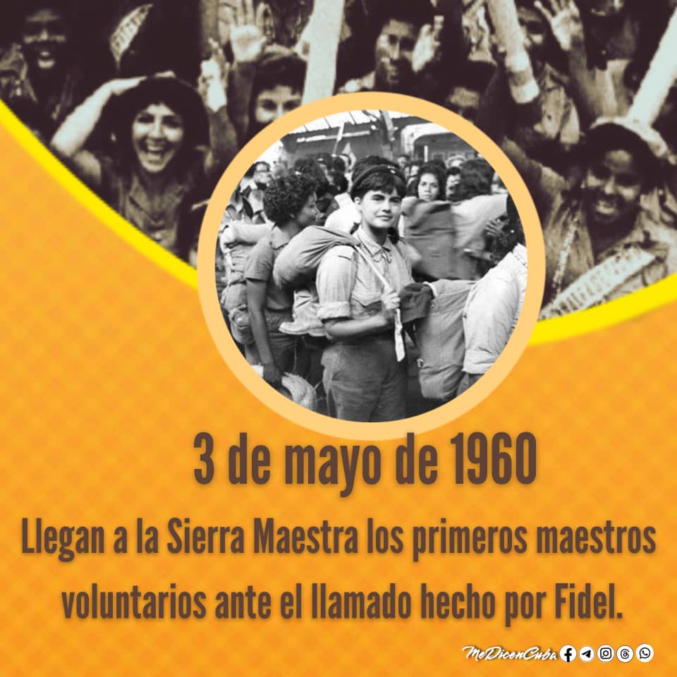 coneiecm2's tweet photo. Llegan a la Sierra Maestra los primeros maestros voluntarios ante el llamado hecho por #Fidel . #CubaViveEnSuHistoria https://t.co/boe236zLSW