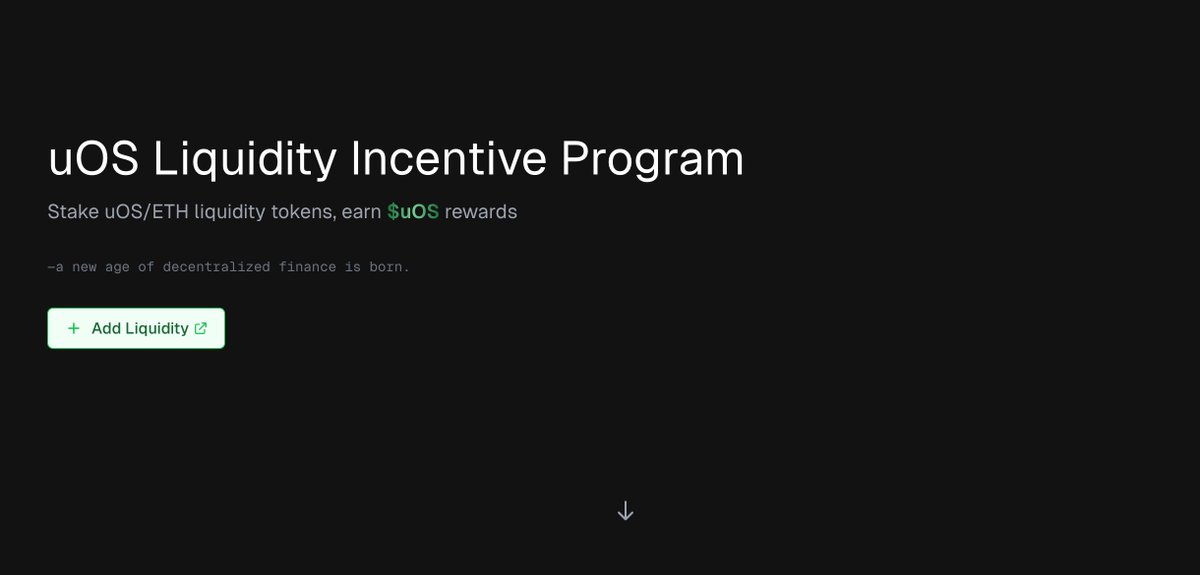 Universal_O_S's tweet photo. The uOS Liquidity Incentive Program has now completed, with 34,000 uOS $uOS distributed to liquidity providers over the last year.

As uOS liquidity has now migrated from the old @AerodromeFi v2 pool to the new @Uniswap  v4 pool, the Pool2 staking programme on https://t.co/Iph5gp3DM1 will be closed down.

LPs should remove liquidity from the old Aerodrome pool and migrate to the new Uniswap v4 pool:

https://t.co/OmEdHowcCh