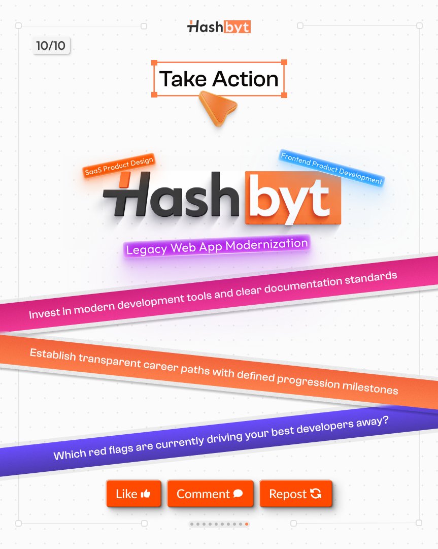 hashbyt's tweet photo. Modern frontend teams need:

✔ better systems
✔ healthier culture
✔ clear documentation
✔ sustainable workflows

Frontend modernization isn’t just technical.
It’s a retention strategy.
🔗 https://t.co/1ecxHvIKlU

#legacymodernization #frontendengineering #developers https://t.co/Qx7zBnIYk8
