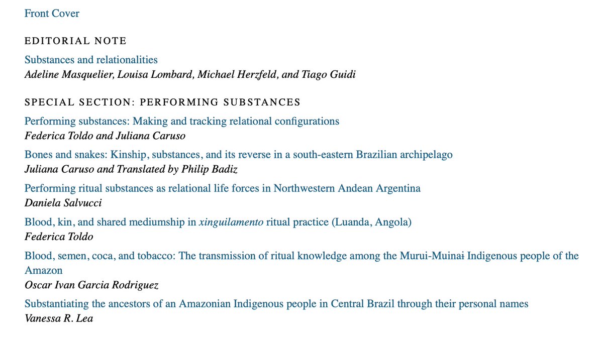 haujournal's tweet photo. Special Section "Performing Substances" ed. Juliana Caruso &amp; Federica Toldo examines the performative use of blood, drugs &amp; ritual. With contributions by Juliana Caruso, Philip Badiz, Daniela Salvucci, Oscar Ivan Garcia Rodriguez &amp; Vanessa R. Lea.

https://t.co/cLxyKzsjbW https://t.co/EUmzQokE06