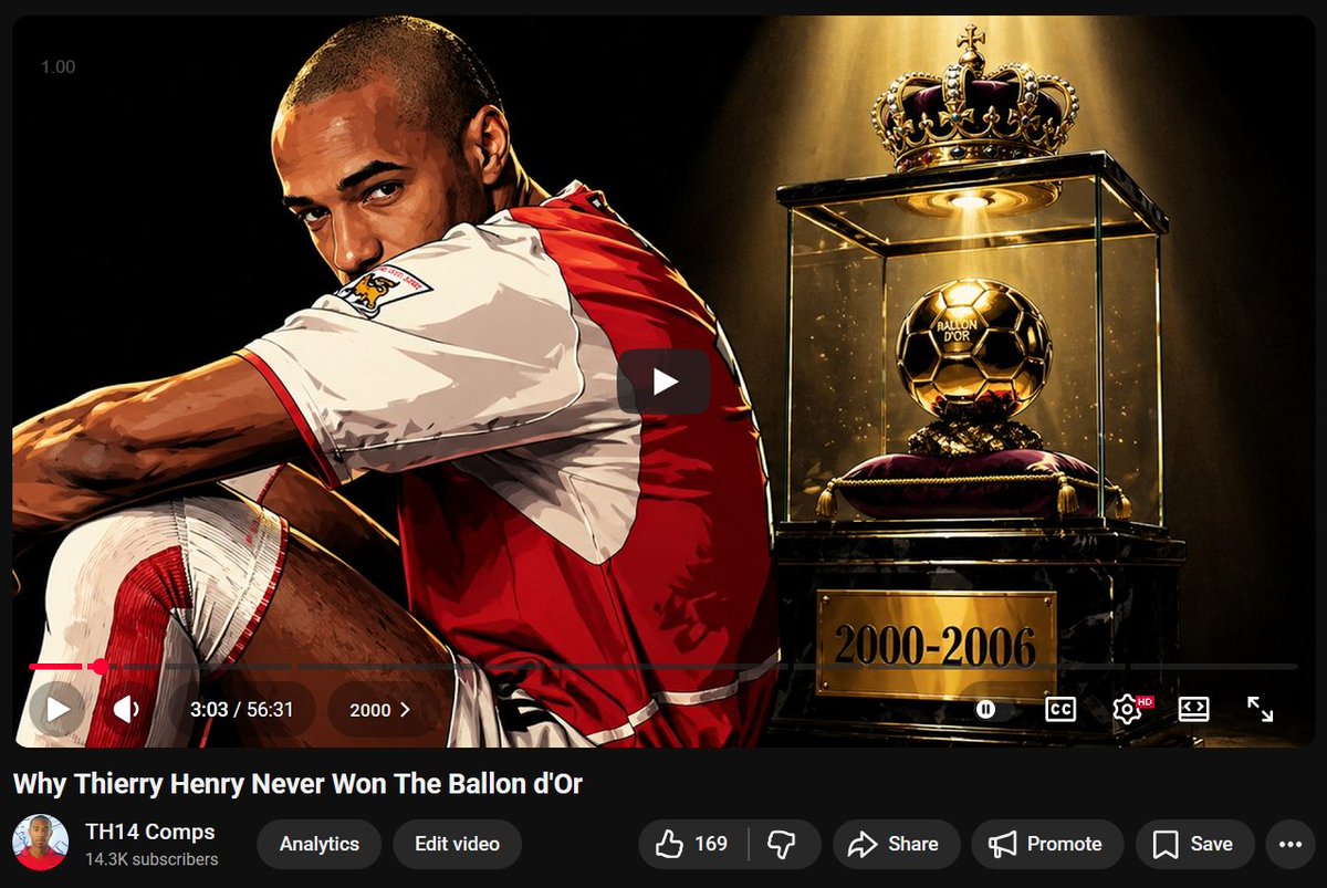 TH14_Comps's tweet photo. I made an in depth video on Henry and the ballon d'or. I go through every year of his prime and rate whether he deserved it or not, if he was ever 'robbed' - and ultimately what the ballon d'or actually values.  

check it out if you're interested (link below) https://t.co/z8uVivozW1