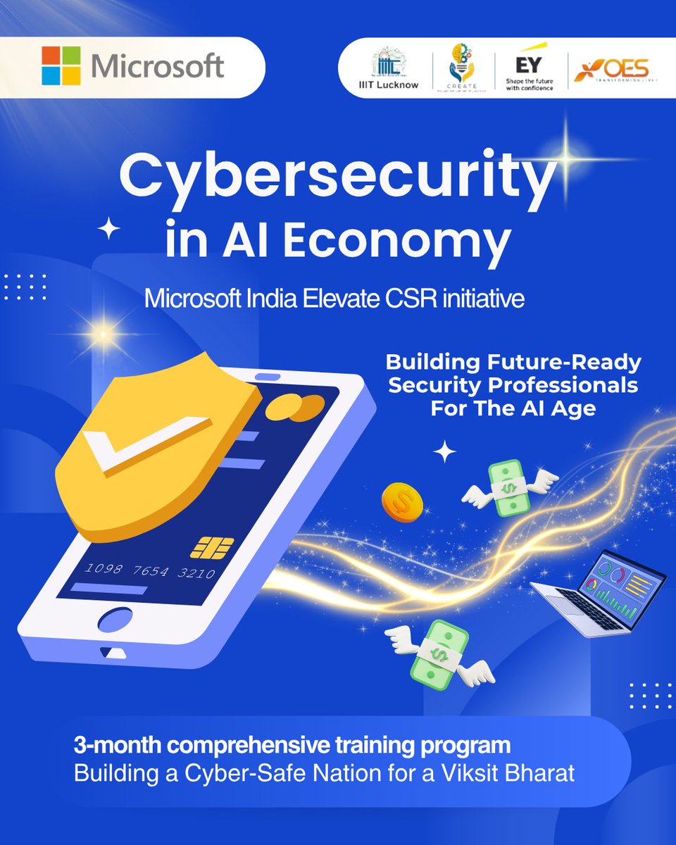 CS_inAI's tweet photo. India faced 265 million cyber attacks in 2025.

The AI economy doesn’t just need innovation.

It needs cybersecurity professionals ready to defend it.

Follow our program for more.

#CyberSecurity #AIeconomy #DigitalIndia #FutureOfWork https://t.co/xxoLVB82uK