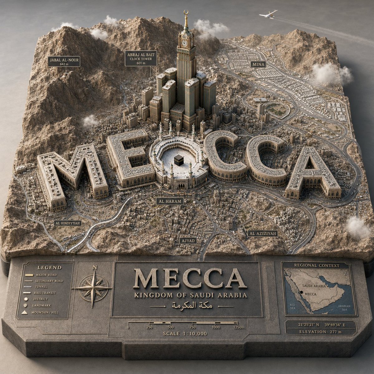 3D Cartographic City Diorama
