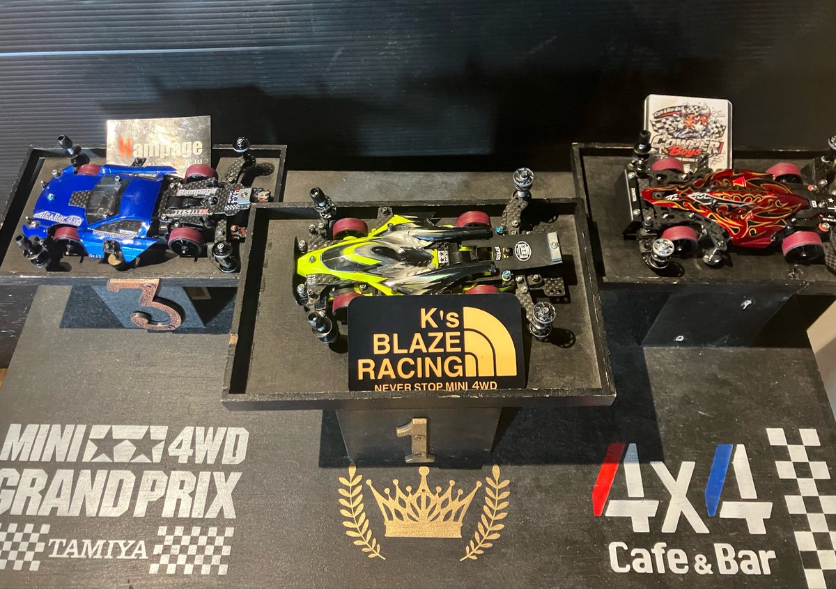 mini4wd4x4's tweet photo. GWラスト！デイレース遠方からもご来店ありがとうございました🙇‍♂️

HD
優勝・シゲマツさん
2位・村木さん
3位・ポンちゃん

オープン
優勝・カタヤマさん
2位・シゲマツさん
3位・モンダさん

延長・カタヤマさん

皆さまおめでとうございます🎉

GW沢山のご来店ありがとうございました🙇‍♂️

#4ばいっ https://t.co/x59UPogYdm