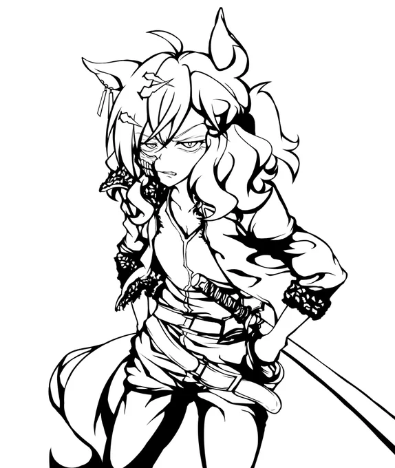 ぶっちゃけ自分で描いた線画は 何て言うか良い感じっぽく見えるから めちゃくちゃ好き