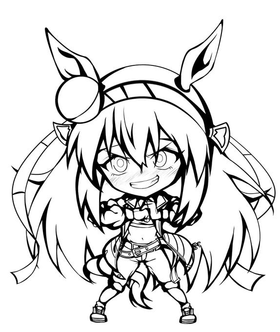 ぶっちゃけ自分で描いた線画は 何て言うか良い感じっぽく見えるから めちゃくちゃ好き