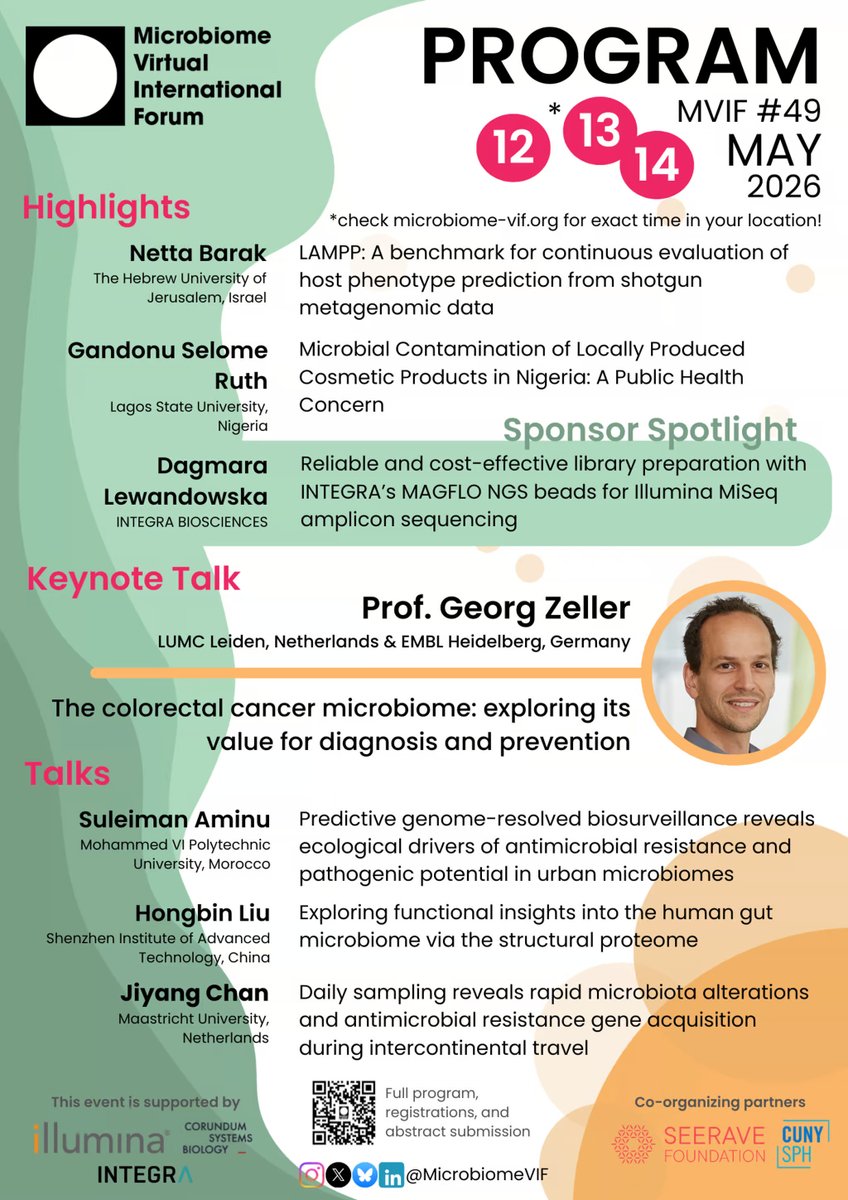 NettaBarak's tweet photo. 🧬 Is our current benchmarking paradigm holding us back? How can live benchmarking change how the microbiome research community tackles one of the most fundamental tasks in the field?

📅 Check out my highlight talk on the upcoming MVIF on May 12/14 (Atlantic/Pacific) https://t.co/uYUSHpVdu8
