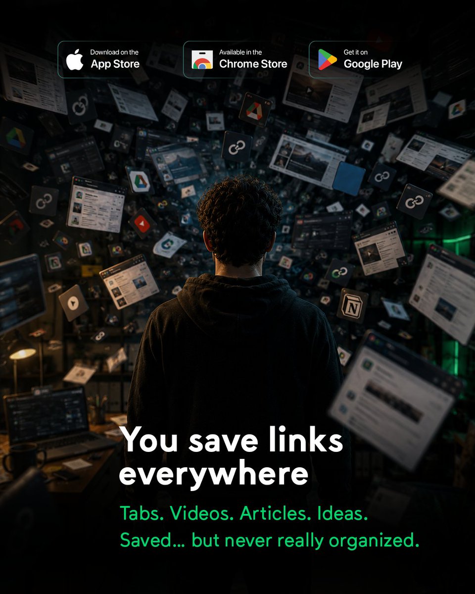 LinkMarkApp's tweet photo. Which one are you? 👀

Save links everywhere.
Search again later.
Feel overwhelmed. 😵‍💫
OR...
Have a system. 🧠✨

Download: https://t.co/1YBFneu2Ib

#LinkMark #Systems #Productivity #Clarity #AiTools https://t.co/S348B7KCls