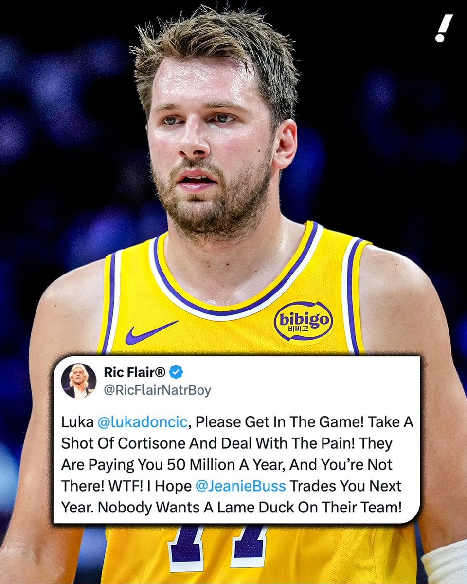Ric Flair calls out Luka Doncic for not being available for the Lakers in the postseason 😬