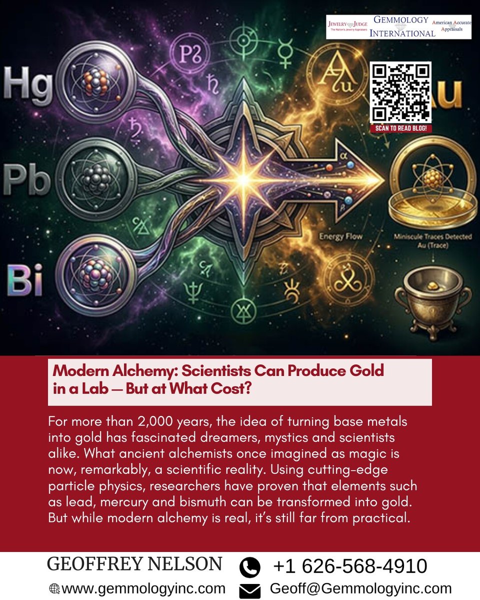 GemmologyInc's tweet photo. Modern Alchemy: Scientists Can Produce Gold in a Lab — But at What Cost?

Read more:

https://t.co/uKDyZTofsA.

Geoffrey Nelson
☎️+1 626-568-4910
✉️Geoff@Gemmologyinc.Com
https://t.co/EL4dimOrjW https://t.co/xPBELpIu1U