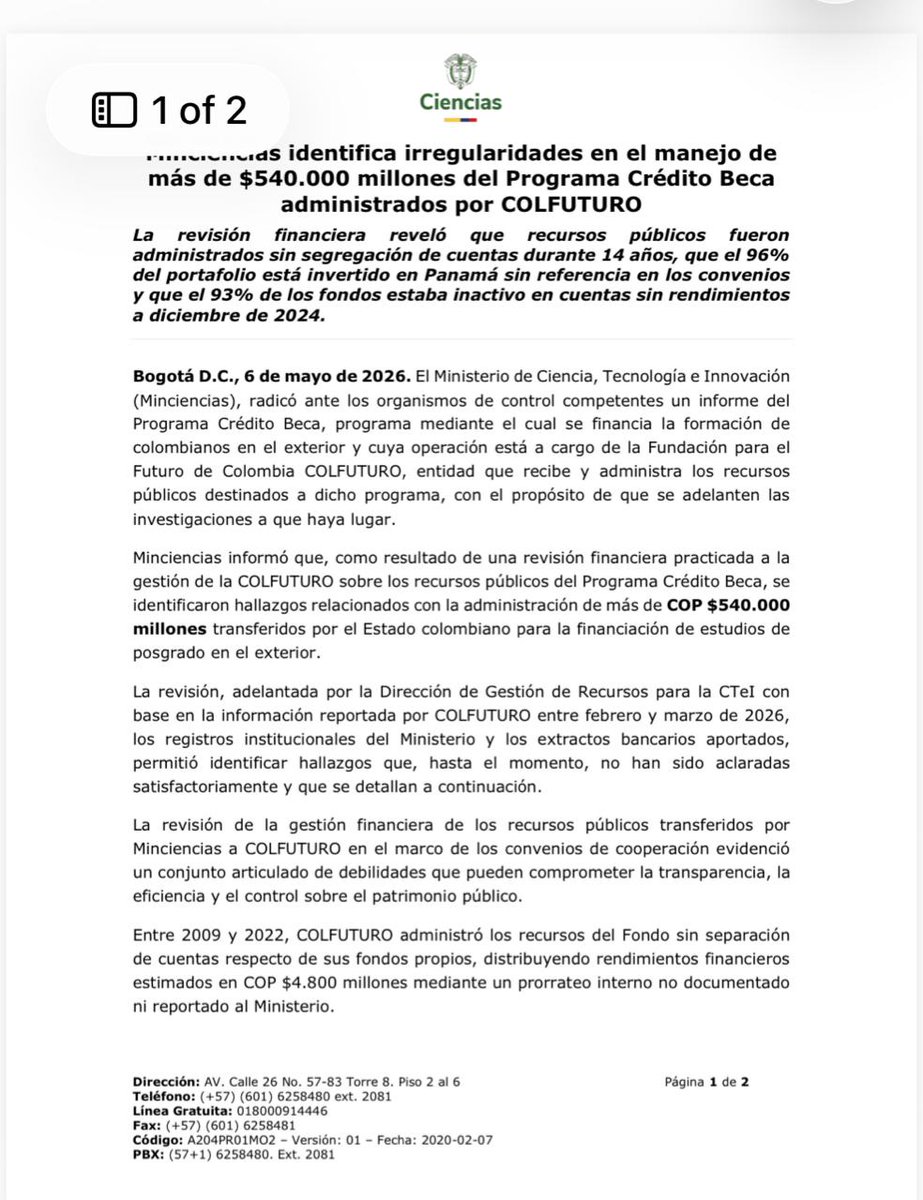 ÚltimaHoraCaracol tweet media