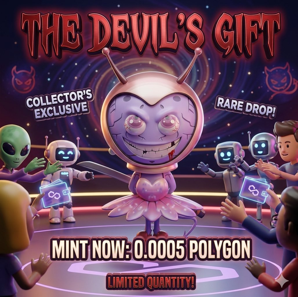 THE_PUPPIZ's tweet photo. 😈 TheDevil’sGift 😈
The wait is over! 🚀 Own a piece of the mystery with our exclusive 3D collection. High-quality art, demonic charm, and a community like no other.
🔥 MINT IS LIVE! 🔥
✅ Price: 0.0005 $POLYGON
✅ Network: Polygon
✅ Status: Open Mint
Don't let this gift slip through your fingers. Join the legend today! 💎
Mint here: [https://t.co/YUH0uM8duT]
#TheDevilsGift #PolygonNFTs #NFTCommunity #Web3 #MintingNow #CryptoArt #NFTCollector