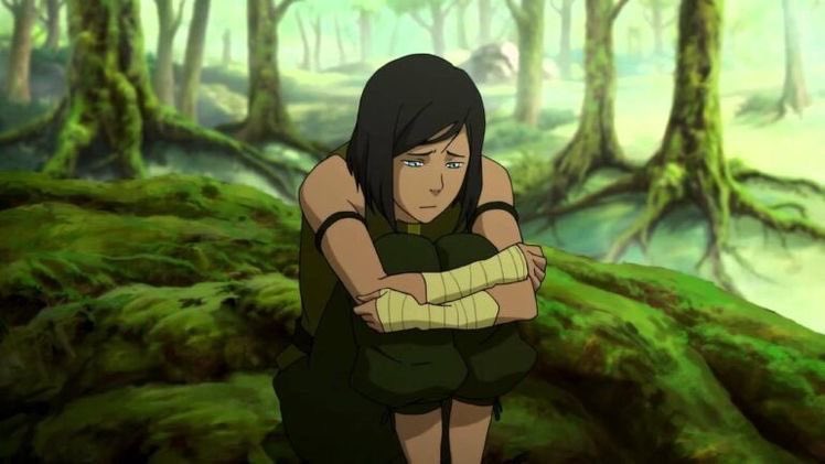 KORRA STILL SITS LIKE HOW SHE USED TO AS A BABY, she went through so much