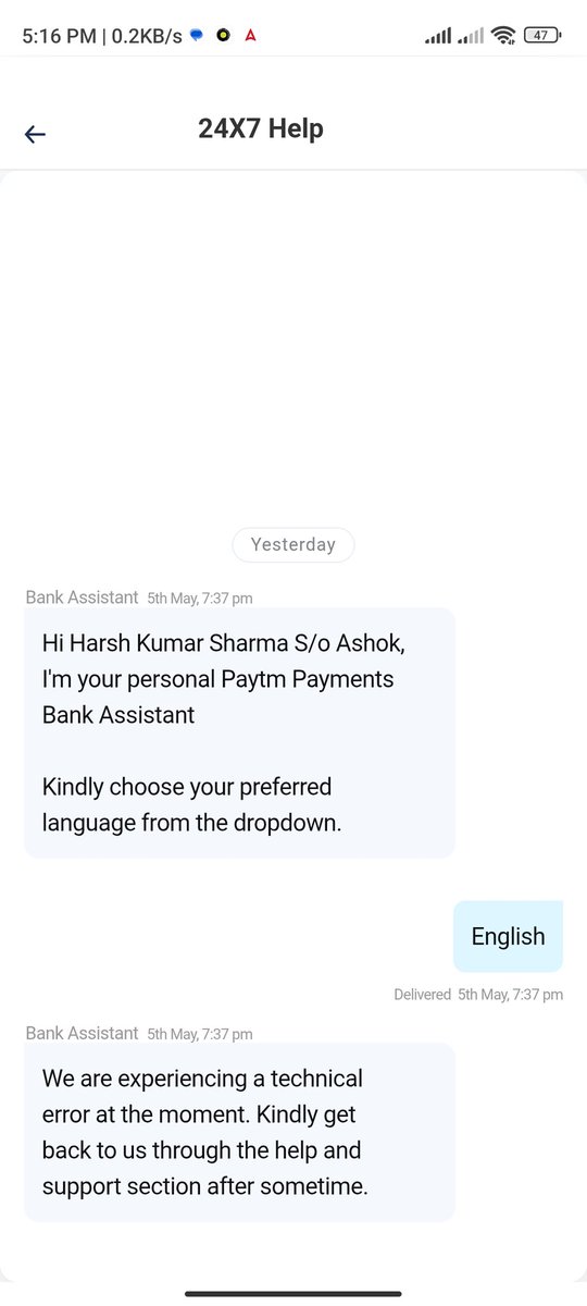 Harsh9451's tweet photo. No update post closure @PaytmBank 
Closure and your chat support is closed. This way you run economy @amitkilhor  @yadavakhilesh  @RahulGandhi @nsitharaman @RBI 
 You close the bank but what about money kept in by people, absolute Chaos no #check and #Balances
@vijayshekhar https://t.co/o3F27Szsqr