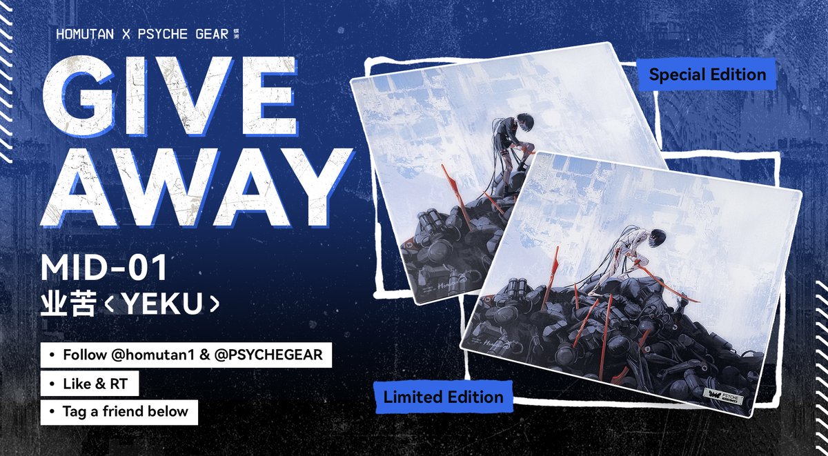 🎉YEKU GIVEAWAY🎉

As the artist behind YEKU, I’m really happy to see such an amazing response from both the Chinese market and players around the world!

To give back to our international community, I’m hosting a giveaway with <a href="/PSYCHEGEAR/">PSYCHE GEAR</a> 

🎁Prize（2 Winners）: 
YEKU glass