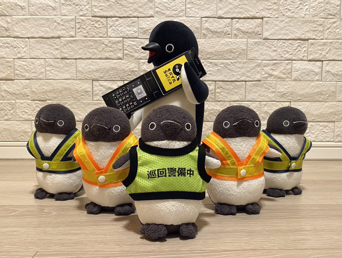 物騒な世の中なので、自宅の警備を手厚く！🚨🐧✨小さな精鋭部隊ながらも、魚肉ソーセージの誘惑にめっぽう弱いのが難点…。