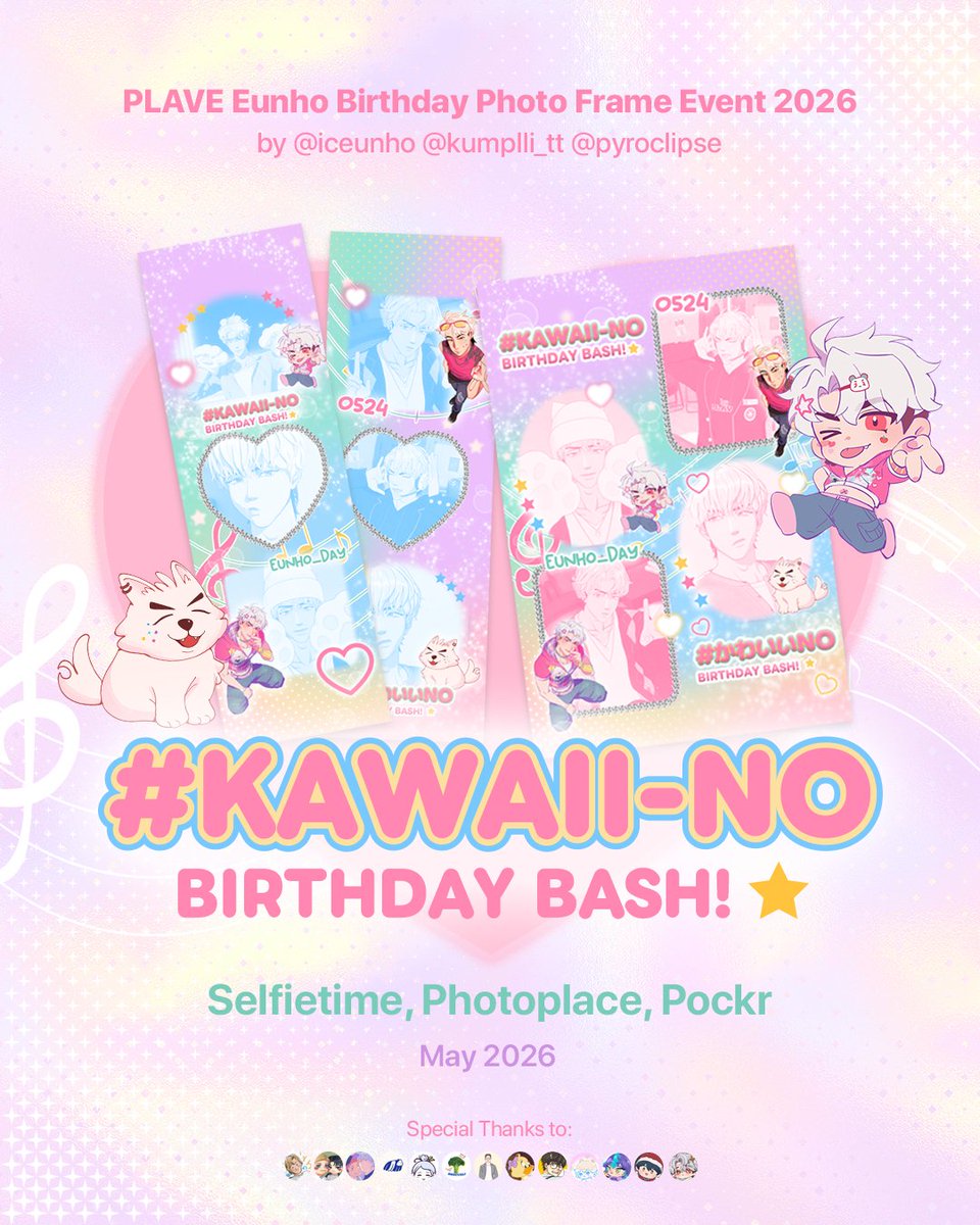 #️⃣KAWAII-No Birthday Bash! - ⭐️❤️

#PLAVE #EUNHO Birthday Photo Frame Event by <a href="/iceunho/">ais ♥️🐺</a> <a href="/kumplli_tt/">kuma</a> <a href="/pyroclipse/">✹</a>

🗓️  May 2026
📍 🇮🇩🇹🇭

⭐️ Strike a pose and snap with #KawaiiNo2405 to celebrate Eunho’s Birthday Bash together! >ᴗ<