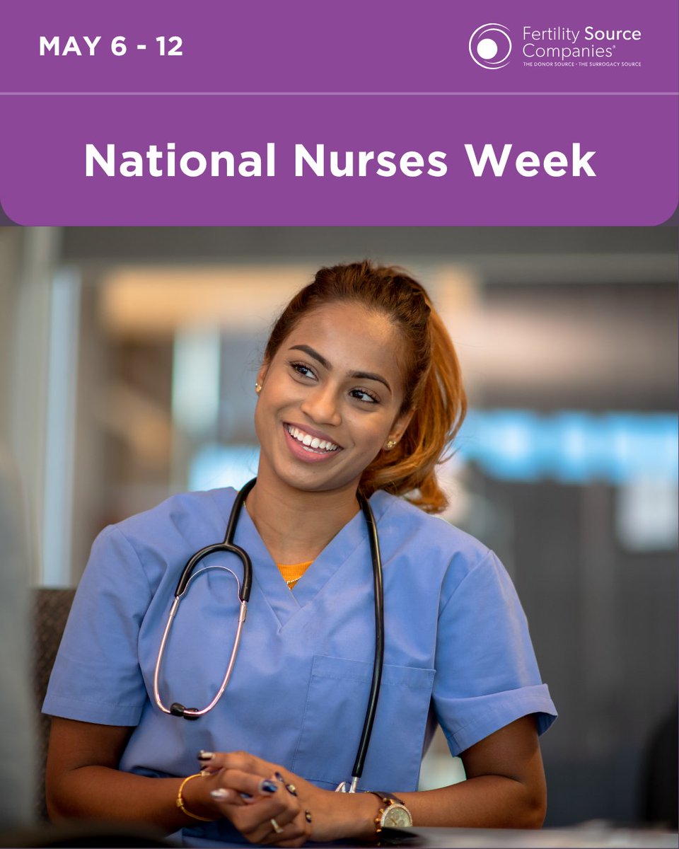 SurrogacySOURCE's tweet photo. This National Nurses Week, we celebrate the compassion, dedication, and expertise nurses bring to every journey. Thank you to the incredible nurses who provide care, guidance, and support to families every step of the way. 💜 https://t.co/lR4RmzJ2fx